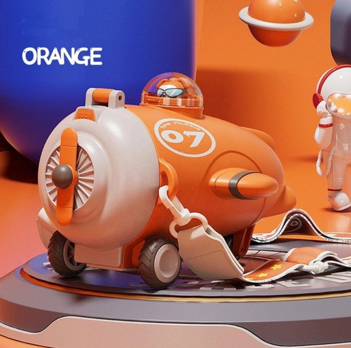 [1004207] Kids Water Plastic Bottle plane 400ML MIN-008-Orange