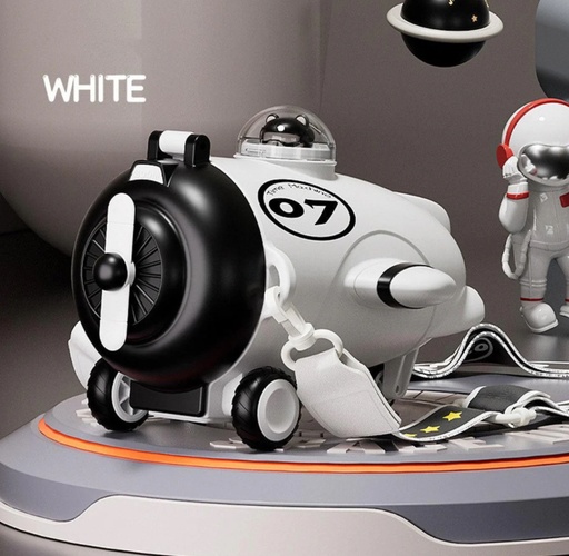 [1004209] Kids Water Plastic Bottle plane 400ML MIN-008-White