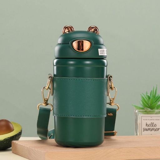 [1004215] Kids Water Bottle Stainless Steel 400ML MIN-023-Green