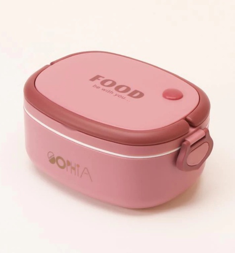 [1004236] Lunch Box Plastic Mix Colors LBP-003-Pink