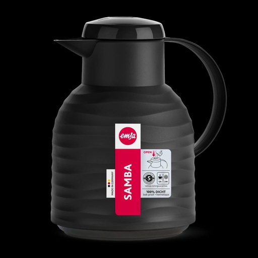 [1004317] EMSA Samba/ Wave Qpress Black 1.0L 